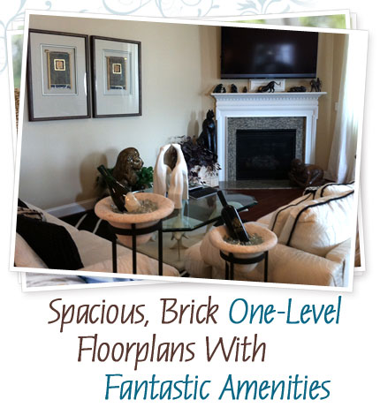 Spacious, Brick One-Level Floorplans With Fantastic Amenities